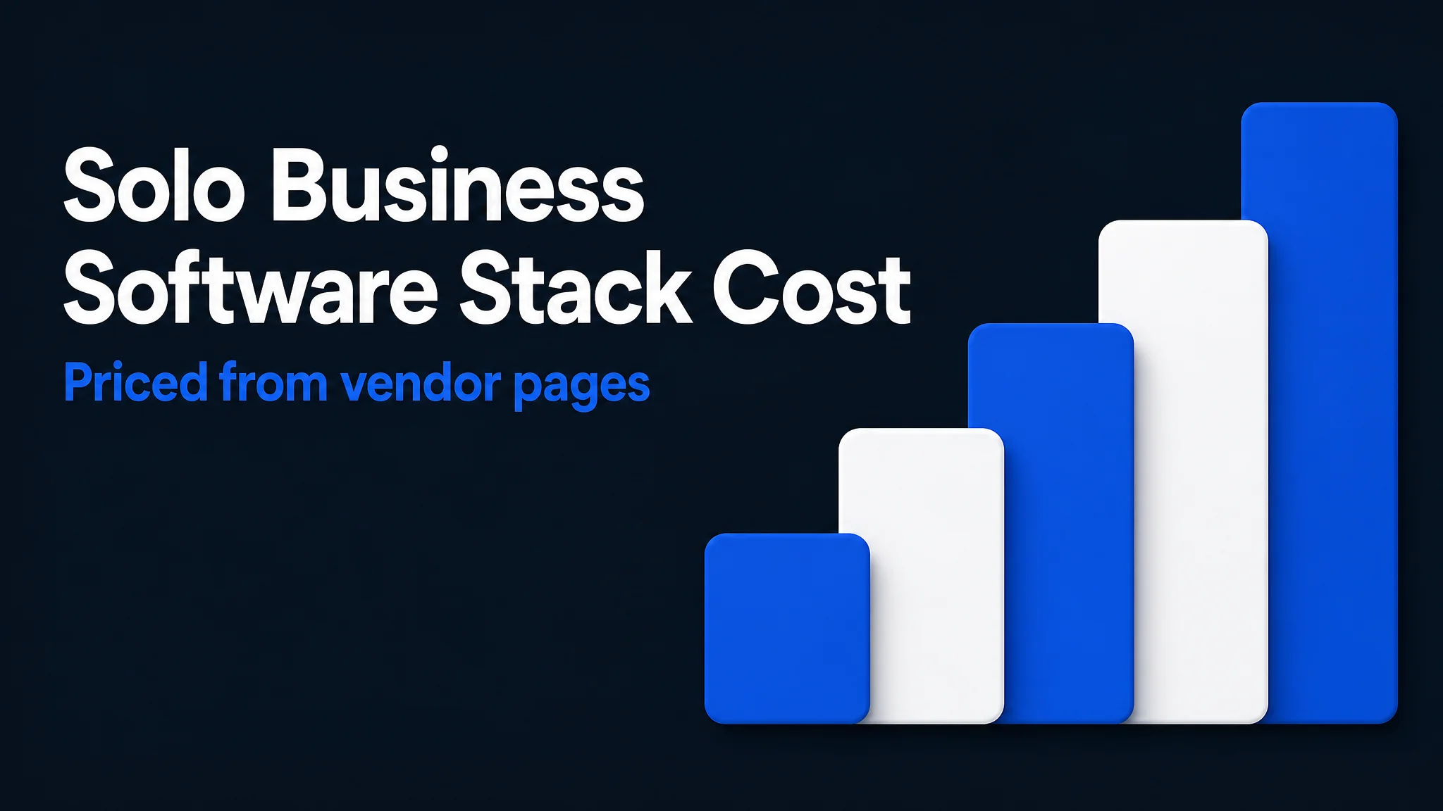 Bar-style illustration for the Solo Business Software Stack Cost article